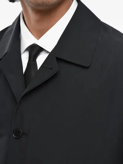 Corneliani Half-lined Raincoat In Black