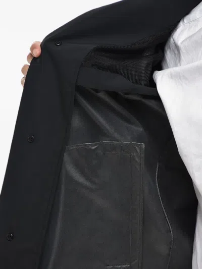 Corneliani Half-lined Raincoat In Black