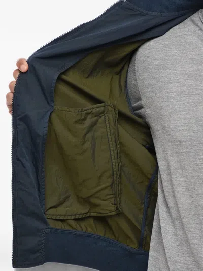 Corneliani Zip-up Bomber Jacket In Blue