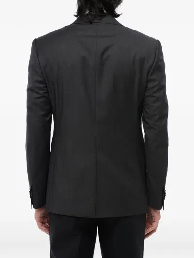 Corneliani Academy Peak-lapel Blazer In Black