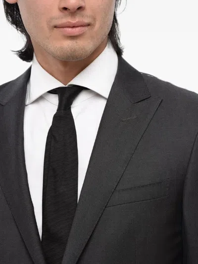Corneliani Academy Peak-lapel Blazer In Black