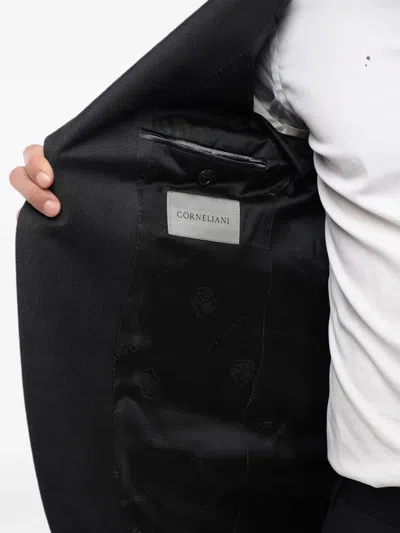 Corneliani Academy Peak-lapel Blazer In Black