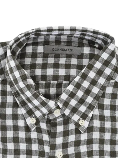 Corneliani Checked Shirt In White
