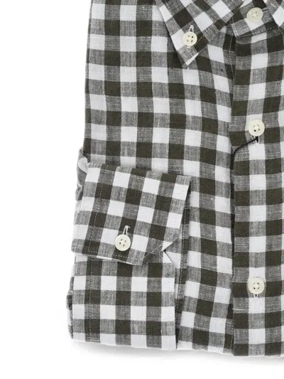 Corneliani Checked Shirt In White