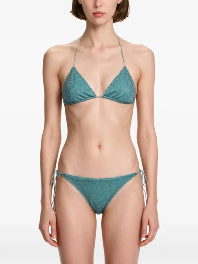 Oseree Lumière Triangle Bikini In Green