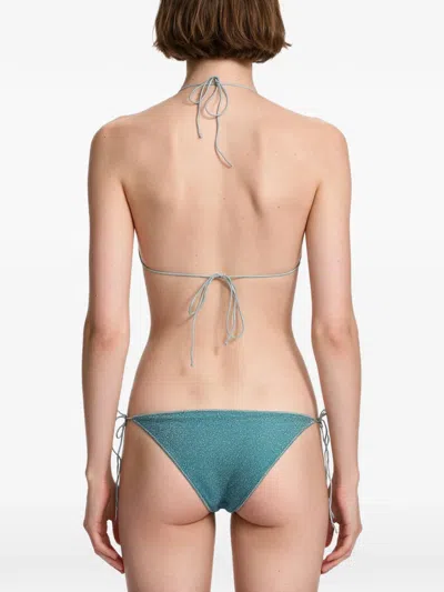 Oseree Lumière Triangle Bikini In Green