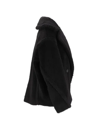 Max Mara Teddy Double-breasted Jacket In Black