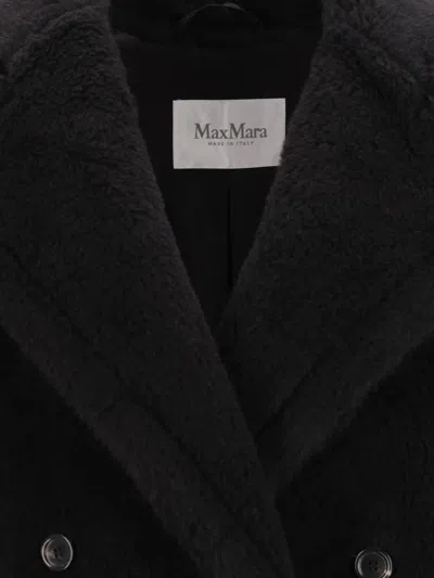Max Mara Teddy Double-breasted Jacket In Black