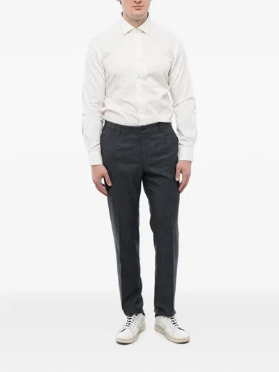 Corneliani Leader Flap-pocket Trousers In Gray