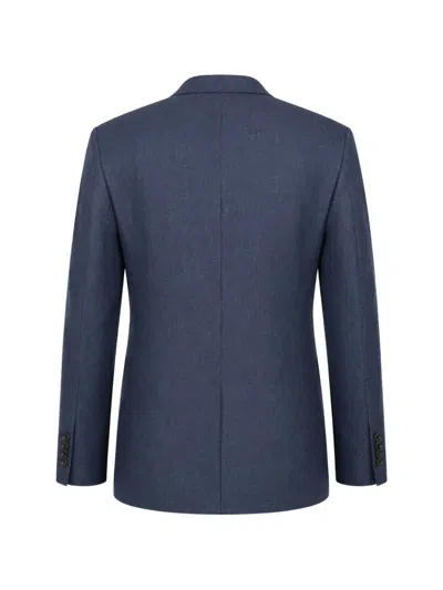 Corneliani Single-breasted Notch-lapels Blazer In Blue