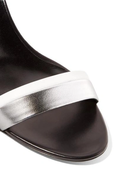 Shop Pierre Hardy Memphis Metallic-trimmed Leather Sandals