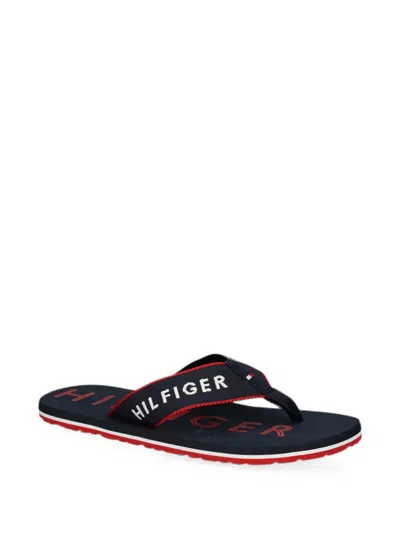 Tommy Hilfiger Logo-print Flip-flops In Multi