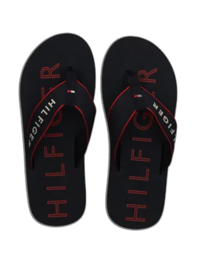 Tommy Hilfiger Logo-print Flip-flops In Multi