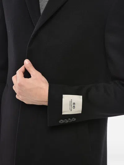 Corneliani Single-breasted Concealed-button Coat In Black