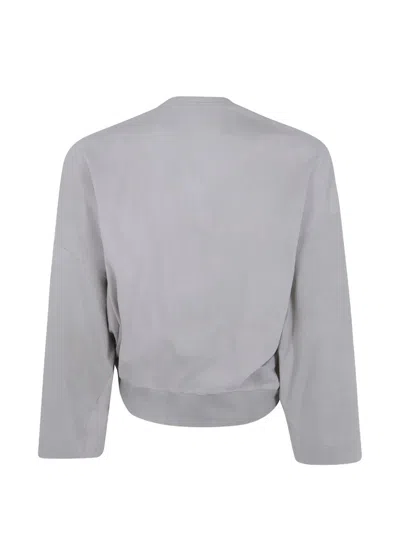 Ziggy Chen Collarless Jersey T-shirt In Gray