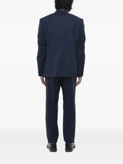 Corneliani Flap-pocket Single-breasted Suit In Blue
