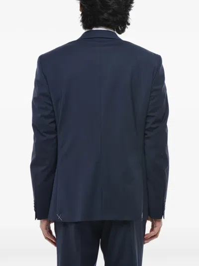 Corneliani Flap-pocket Single-breasted Suit In Blue
