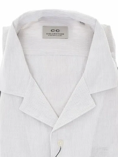Corneliani Striped Camp-collar Shirt In Multi