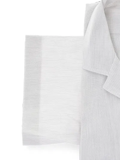 Corneliani Striped Camp-collar Shirt In Multi