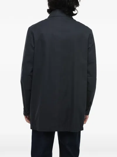 Corneliani Hidden-button Overshirt In Black