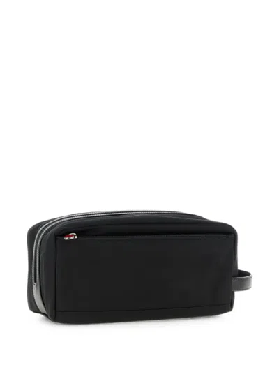 Kiton Rectangular Travel Case Front Pocket In Black