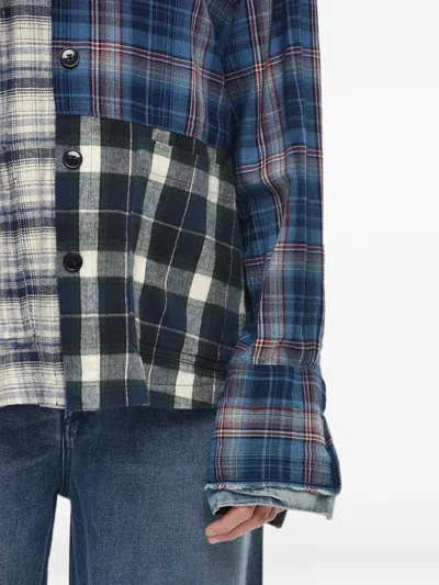 Greg Lauren Patchwork Shawl-collar Shirt In Multi