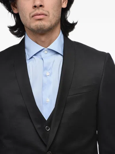 Corneliani Single-breasted Suit In Black