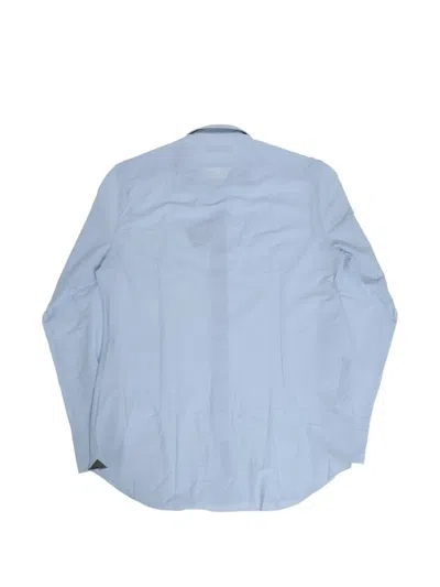 Corneliani Striped Stretch Shirt In Blue