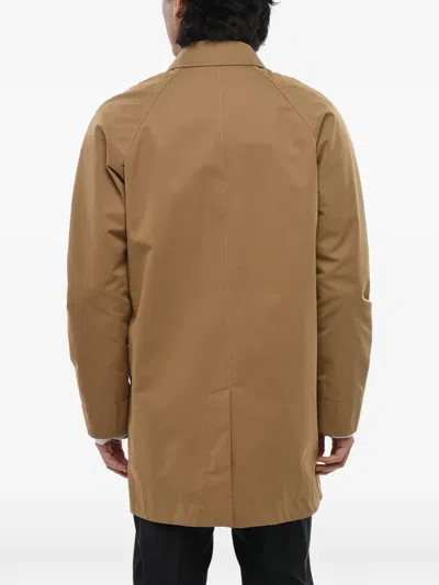 Corneliani Raglan-sleeve Button-up Coat In Brown