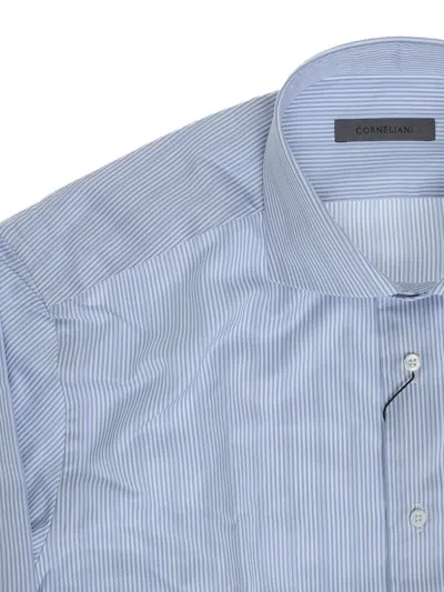 Corneliani Striped Shirt In Blue