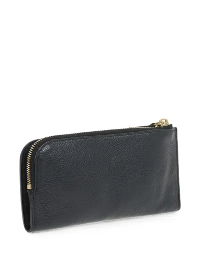 Il Bisonte Hammered Leather Wallet In Black