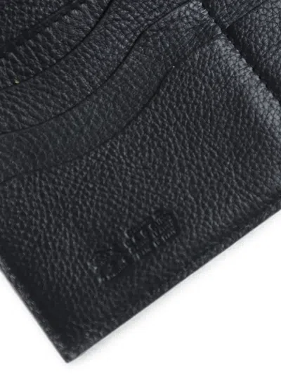 Il Bisonte Hammered Leather Wallet In Black
