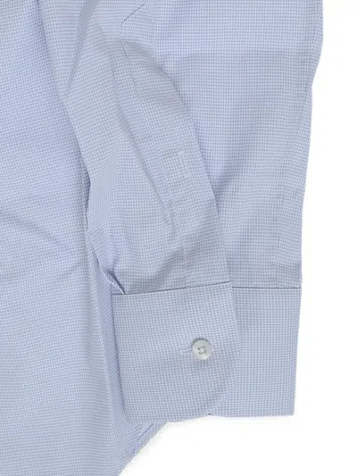 Corneliani Patterned Long-sleeve Shirt In Blue