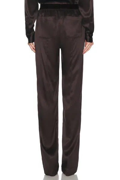 Tom Ford Silk Satin Straight Leg Pant In Black