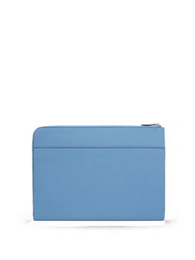 Smythson 파나마 노트북 케이스 In Blue