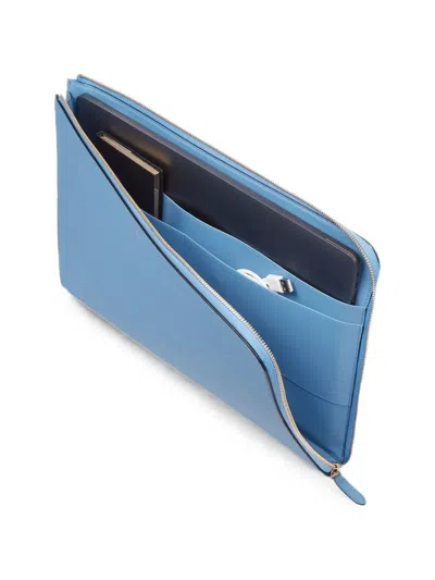Smythson 파나마 노트북 케이스 In Blue