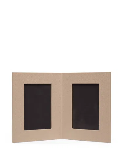 Smythson 파나마 더블 액자 In Neutral