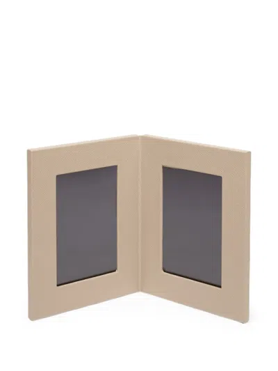 Smythson 파나마 더블 액자 In Neutral