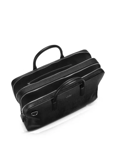 Smythson 크로스 그레인 브리프 케이스 In Black