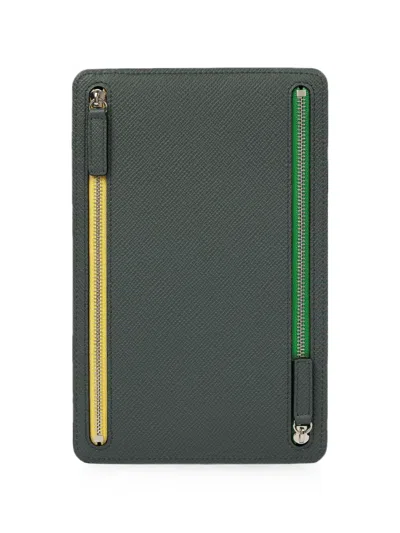 Smythson 파나마 멀티 지퍼 케이스 In Gray
