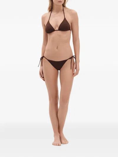 Eres Mouna Triangle Bikini Top In Brown