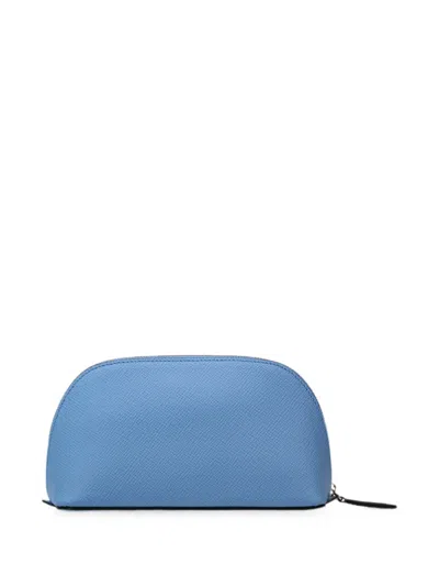 Smythson 파나마 메이크업 케이스 In Blue