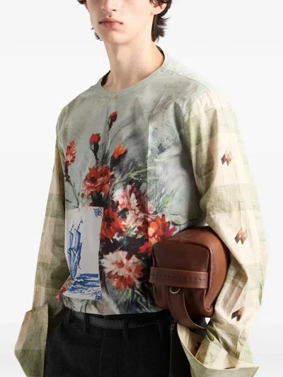 Prada Printed Cotton Shirt In Multi