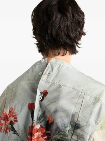 Prada Printed Cotton Shirt In Multi