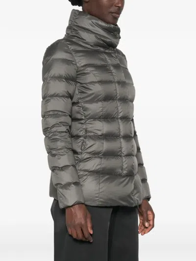 Peuterey Quilted High-neck Jacket In Gray