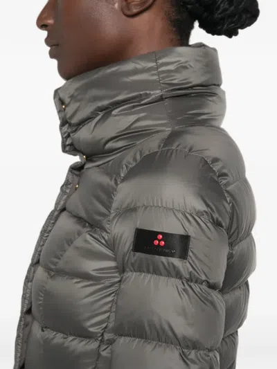 Peuterey Quilted High-neck Jacket In Gray