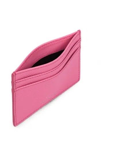Smythson 레더 카드홀더 In Pink