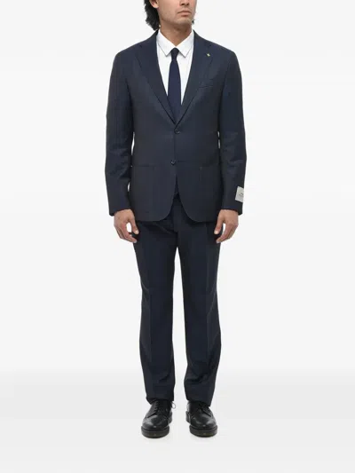 Corneliani Single-breasted Patch-pocket Suit In Blue