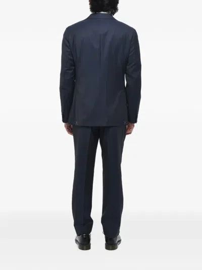 Corneliani Single-breasted Patch-pocket Suit In Blue