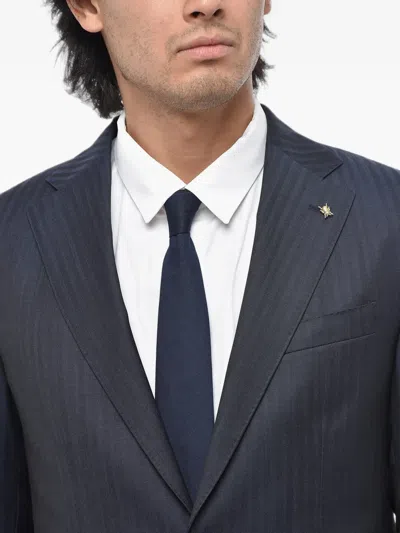 Corneliani Single-breasted Patch-pocket Suit In Blue